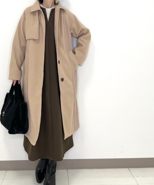 DRESKIP（ドレスキップ）の「◆キーネックジャンパースカート（ワンピース・レディース・ブラック/オリーブ/ナチュラル・02/03）」の16枚目の写真