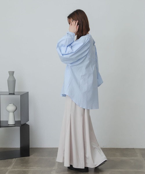 SENSE OF PLACE by URBAN RESEARCH（センスオブプレイスバイアーバンリサーチ）の「ボリュームスリーブブラウス（シャツ/ブラウス・レディース・ライトブルー/オフホワイト/オレンジ・ONE）」の13枚目の写真
