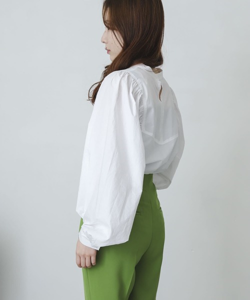 SENSE OF PLACE by URBAN RESEARCH（センスオブプレイスバイアーバンリサーチ）の「ボリュームスリーブブラウス（シャツ/ブラウス・レディース・ライトブルー/オフホワイト/オレンジ・ONE）」の14枚目の写真