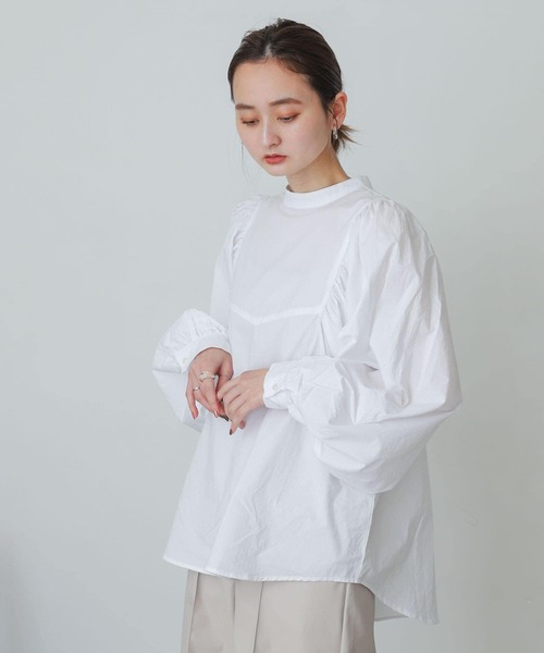 SENSE OF PLACE by URBAN RESEARCH（センスオブプレイスバイアーバンリサーチ）の「ボリュームスリーブブラウス（シャツ/ブラウス・レディース・ライトブルー/オフホワイト/オレンジ・ONE）」の16枚目の写真