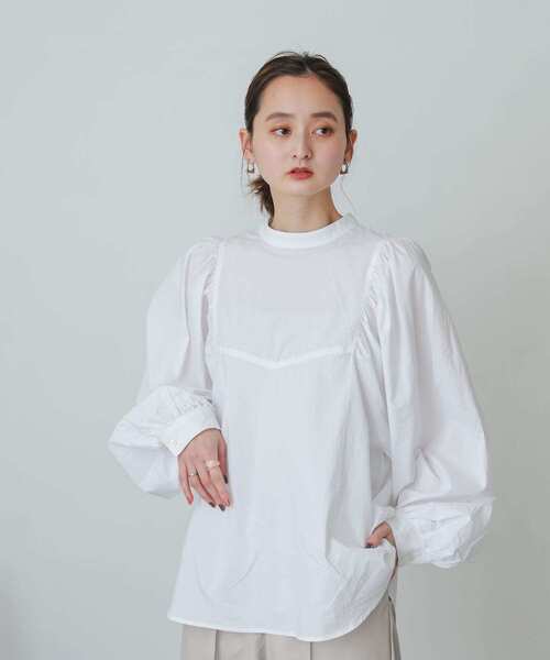 SENSE OF PLACE by URBAN RESEARCH（センスオブプレイスバイアーバンリサーチ）の「ボリュームスリーブブラウス（シャツ/ブラウス・レディース・ライトブルー/オフホワイト/オレンジ・ONE）」の17枚目の写真