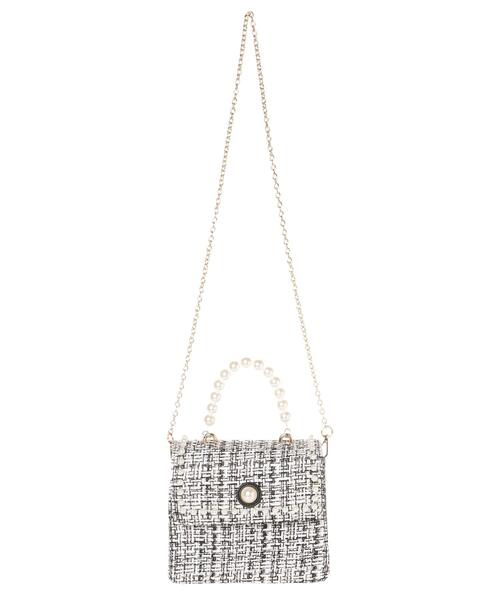 INGNI(イング)の「パールハンドルショルダーBAG(トートバッグ・レディース・ブラック/アイボリー・ONE SIZE)」の9枚目の写真