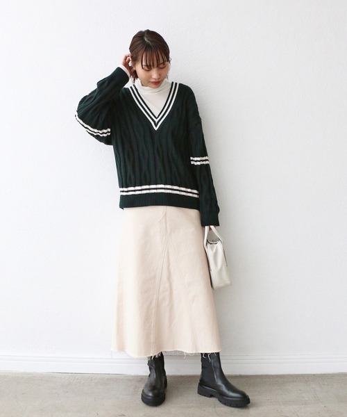 IENA（イエナ）の「【JANE SMITH/ジェーンスミス】チルデンニット◆（ニット/セーター・レディース・グリーン・FREE）」の2枚目の写真