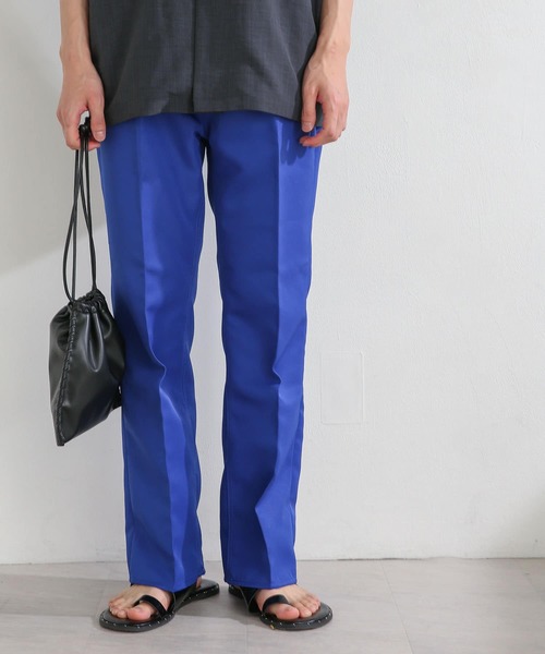 SENSE OF PLACE by URBAN RESEARCH（センスオブプレイスバイアーバンリサーチ）の「『セットアップ対応』 センタープレスストレートパンツ（スラックス・メンズ・ブラック/ライトベージュ/グリーン/ネイビー/ブルー・MEDIUM/LARGE）」の12枚目の写真