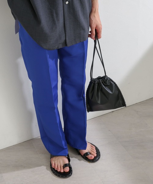 SENSE OF PLACE by URBAN RESEARCH（センスオブプレイスバイアーバンリサーチ）の「『セットアップ対応』 センタープレスストレートパンツ（スラックス・メンズ・ブラック/ライトベージュ/グリーン/ネイビー/ブルー・MEDIUM/LARGE）」の14枚目の写真