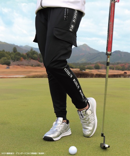 【LUXE/R GOLF】ファスナー デザインカーゴ イージー パンツ LUXE/R GOLF（ラグジュ ゴルフ）の「【LUXE/R GOLF】サイド