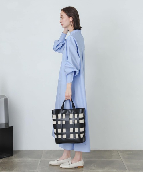 SENSE OF PLACE by URBAN RESEARCH（センスオブプレイスバイアーバンリサーチ）の「『One-C/低身長向けサイズ展開あり』コクーンスリーブシャツワンピース（シャツワンピース・レディース・ライトブルー/ブルー系その他/パープル系その他/ピンクベージュ/アイボリー・ONE/SHORT）」の8枚目の写真