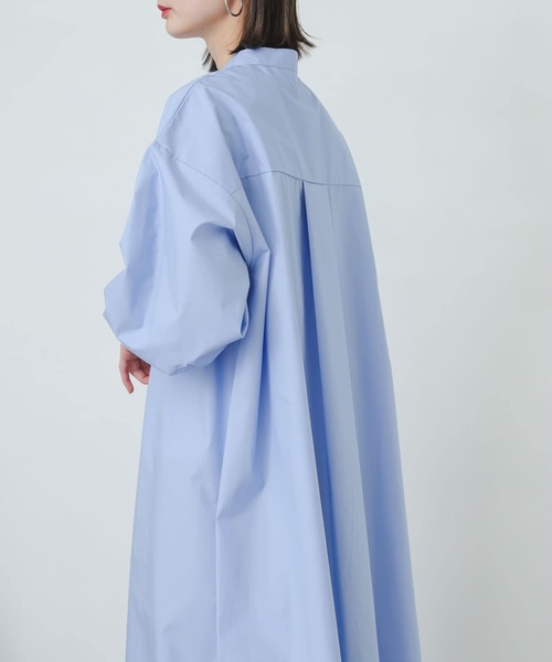 SENSE OF PLACE by URBAN RESEARCH（センスオブプレイスバイアーバンリサーチ）の「『One-C/低身長向けサイズ展開あり』コクーンスリーブシャツワンピース（シャツワンピース・レディース・ライトブルー/ブルー系その他/パープル系その他/ピンクベージュ/アイボリー・ONE/SHORT）」の16枚目の写真