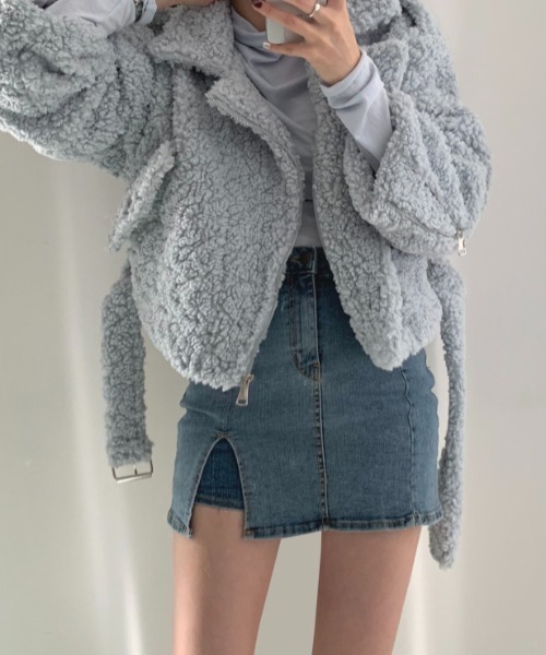 Mayree（メイリー）の「【Mayree】スリットデニムミニスカート 2022SS（デニムスカート・レディース・ブルー・SMALL/MEDIUM）」の19枚目の写真