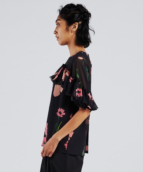 DOUBLE STANDARD CLOTHING(ダブルスタンダードクロージング)の「<original>パウダーシフォンハーフスリーブブラウス(シャツ/ブラウス・レディース・ピンク系その他・38/36)」の4枚目の写真