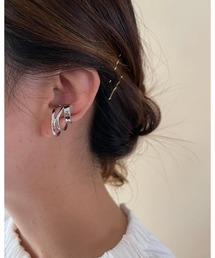 mou（モウ）の「ディファレントスリーレーン艶イヤーカフ（片耳用）（ピアス（片耳用））」