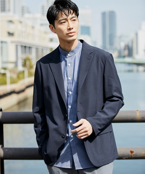 KASHIYAMA（カシヤマ）の「ウールライクポリエステル2Bジャケット（テーラードジャケット・メンズ・ブラック/ネイビー/グレー・マルチサイズ）」の3枚目の写真