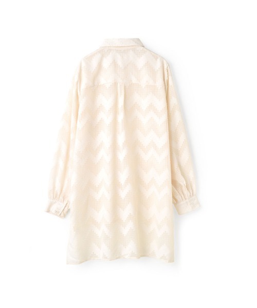 marjour（マージュール）の「GEOMETRIC SHEER SHIRTS（シャツ/ブラウス・レディース・オフホワイト・M）」の8枚目の写真