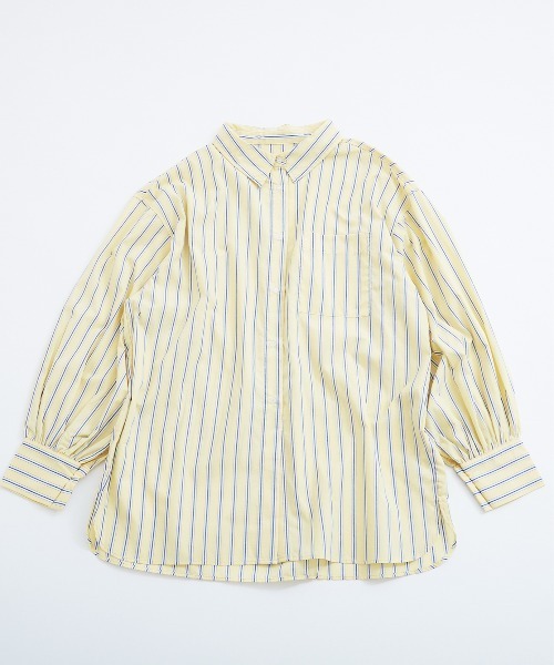 PAPAVER(パパヴェル)の「【PAPAVER】ストライプA柄ワンポケ付きシャツ(シャツ/ブラウス・レディース・サックスブルー/ピンク/イエロー・MEDIUM)」の21枚目の写真