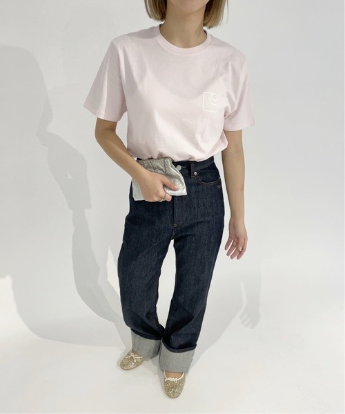 Charles Chaton（シャルルシャトン）の「C logo TEE（Tシャツ/カットソー・レディース・ホワイト/ピンク・FREE）」の3枚目の写真