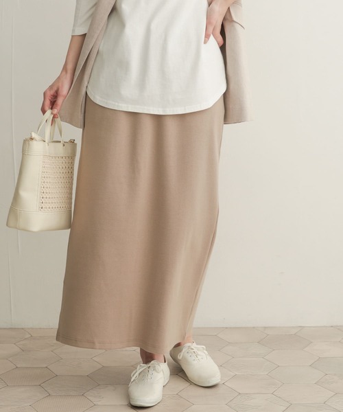 URBAN RESEARCH DOORS（アーバンリサーチドアーズ）の「リブカットストレートスカート（スカート・レディース・ブラック/ライトベージュ・1）」の8枚目の写真