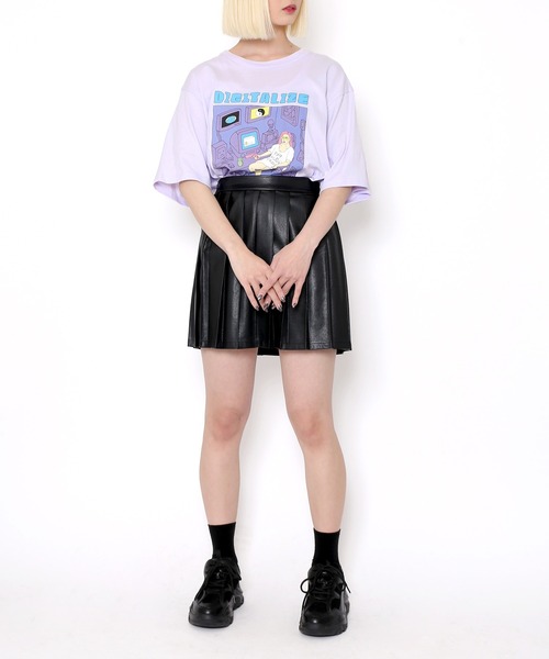 PUNYUS（プニュズ）の「DIGITALIZEビッグTシャツ（Tシャツ/カットソー・レディース・ブラック/ホワイト/イエロー/ライトパープル・3/4）」の17枚目の写真