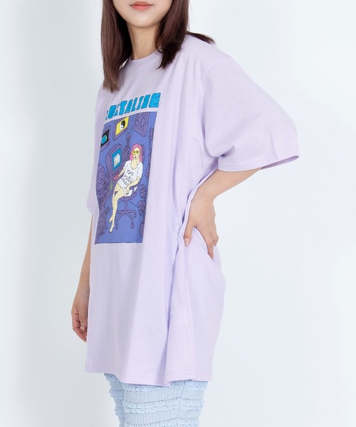 PUNYUS（プニュズ）の「DIGITALIZEビッグTシャツ（Tシャツ/カットソー・レディース・ブラック/ホワイト/イエロー/ライトパープル・3/4）」の18枚目の写真