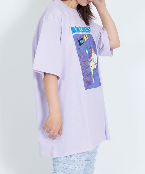 PUNYUS（プニュズ）の「DIGITALIZEビッグTシャツ（Tシャツ/カットソー・レディース・ブラック/ホワイト/イエロー/ライトパープル・3/4）」の17枚目の写真