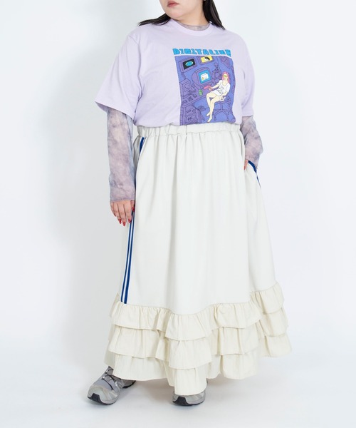 PUNYUS（プニュズ）の「DIGITALIZEビッグTシャツ（Tシャツ/カットソー・レディース・ブラック/ホワイト/イエロー/ライトパープル・3/4）」の16枚目の写真