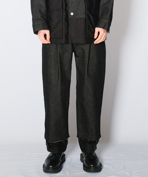 Wizzard(ウィザード)の「Wizzard ウィザード / WASHED DOCKING DENIM ARMY PANTS ウォッシュドドッキングデニムアーミーデニムパンツ(デニムパンツ・メンズ・ブラック/オフホワイト/インディゴブルー・1/3/2)」の3枚目の写真