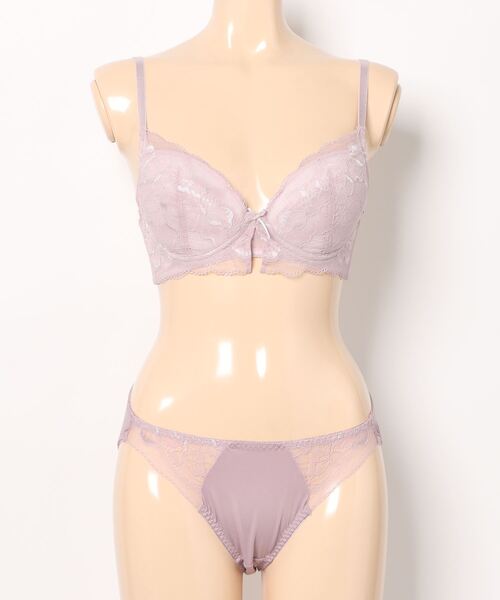 PEACH JOHN(ピーチジョン)の「【ノンワイヤーでも程よい谷間。レースブラ&ショーツ2点セット】スリットレースノンワイヤーブラジャー&ショーツセットりらこれ(ブラ&ショーツ・レディース・ネイビー/グレー/ピンク/ブラウン/グリーン/オレンジ/ライトピンク/ダークブラウン/ブルー/スモークピンク・BC65/BC70/BC75/DE65/DE70/DE75)」の22枚目の写真