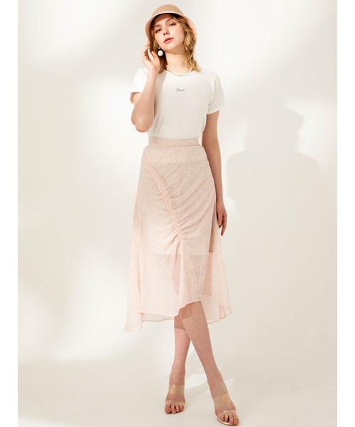 DURAS(デュラス)の「fleurロゴTシャツ(Tシャツ/カットソー・レディース・ブラック/ベージュ/ホワイト・FREE)」の11枚目の写真