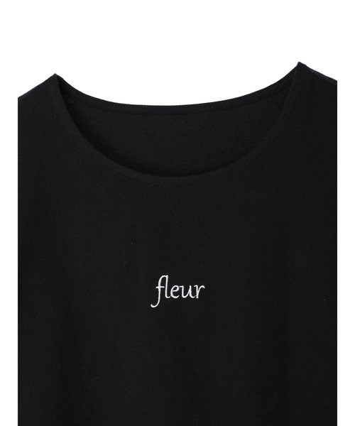 DURAS(デュラス)の「fleurロゴTシャツ(Tシャツ/カットソー・レディース・ブラック/ベージュ/ホワイト・FREE)」の7枚目の写真