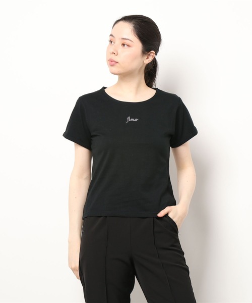 DURAS(デュラス)の「fleurロゴTシャツ(Tシャツ/カットソー・レディース・ブラック/ベージュ/ホワイト・FREE)」の19枚目の写真