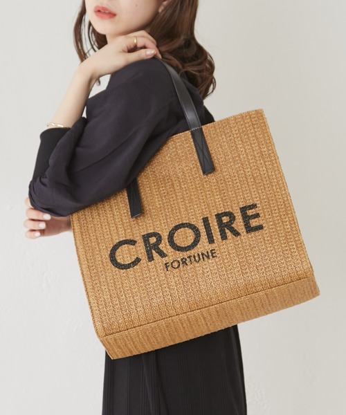 Chico（チコ）の「【新色追加】ロゴ入り雑材BIGトート（トートバッグ・レディース・ベージュ/ブラウン/アイボリー/ホワイト系その他2・FREE）」の4枚目の写真