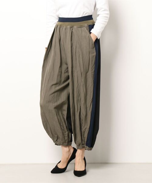 gomme（ゴム）の「Li/Rキャンバス　Wゴムバルーンパンツ（その他パンツ・レディース・カーキ/ベージュ/ブラック・MEDIUM）」の3枚目の写真