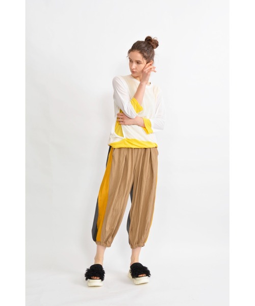 gomme（ゴム）の「Li/Rキャンバス　Wゴムバルーンパンツ（その他パンツ・レディース・カーキ/ベージュ/ブラック・MEDIUM）」の5枚目の写真