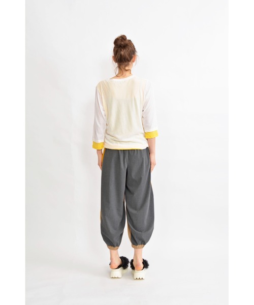 gomme（ゴム）の「Li/Rキャンバス　Wゴムバルーンパンツ（その他パンツ・レディース・カーキ/ベージュ/ブラック・MEDIUM）」の7枚目の写真