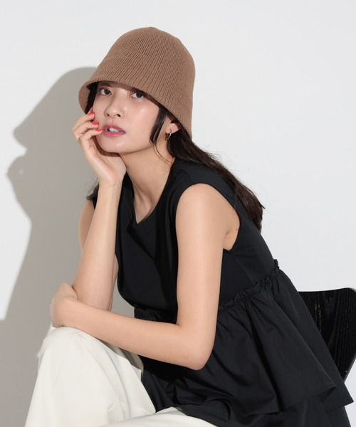 BEAMS HEART(ビームスハート)の「BEAMS HEART / ダウンブリム バケットハット(ハット・レディース・ブラウン系その他3/ブラック/オフホワイト/ブルー・FREE)」の3枚目の写真