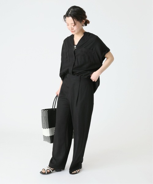 B.C STOCK（ベーセーストック）の「リヨセルスキッパーシャツ（シャツ/ブラウス・レディース・ブラック/カーキ・FREE）」の22枚目の写真