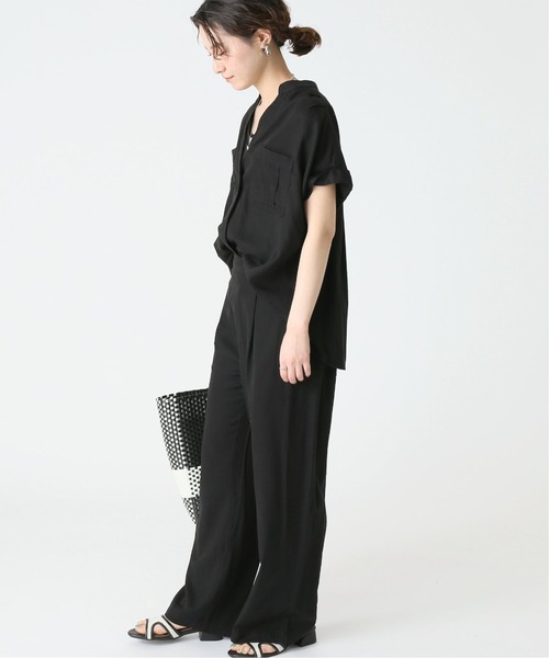 B.C STOCK（ベーセーストック）の「リヨセルスキッパーシャツ（シャツ/ブラウス・レディース・ブラック/カーキ・FREE）」の18枚目の写真