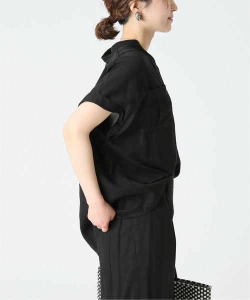 B.C STOCK（ベーセーストック）の「リヨセルスキッパーシャツ（シャツ/ブラウス・レディース・ブラック/カーキ・FREE）」の10枚目の写真