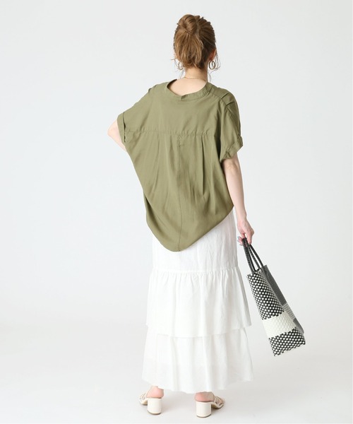 B.C STOCK（ベーセーストック）の「リヨセルスキッパーシャツ（シャツ/ブラウス・レディース・ブラック/カーキ・FREE）」の15枚目の写真