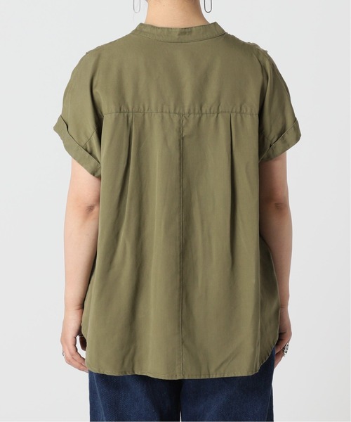 B.C STOCK（ベーセーストック）の「リヨセルスキッパーシャツ（シャツ/ブラウス・レディース・ブラック/カーキ・FREE）」の13枚目の写真