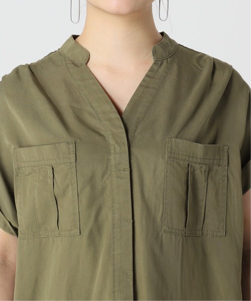 B.C STOCK（ベーセーストック）の「リヨセルスキッパーシャツ（シャツ/ブラウス・レディース・ブラック/カーキ・FREE）」の16枚目の写真