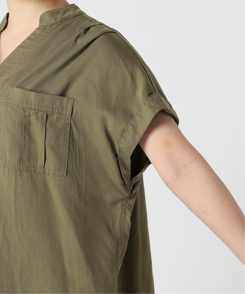 B.C STOCK（ベーセーストック）の「リヨセルスキッパーシャツ（シャツ/ブラウス・レディース・ブラック/カーキ・FREE）」の11枚目の写真