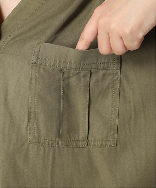 B.C STOCK（ベーセーストック）の「リヨセルスキッパーシャツ（シャツ/ブラウス・レディース・ブラック/カーキ・FREE）」の7枚目の写真