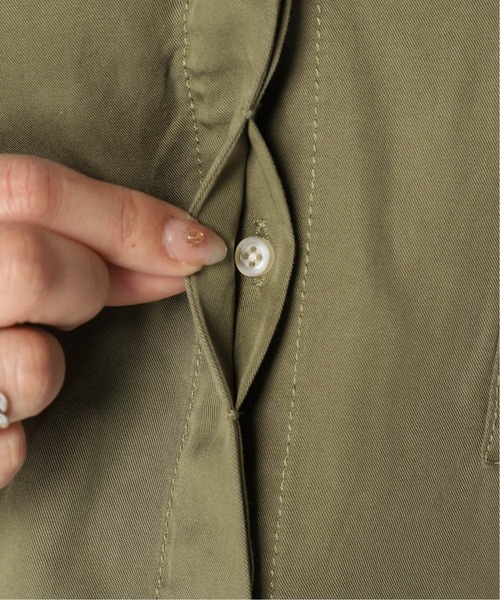 B.C STOCK（ベーセーストック）の「リヨセルスキッパーシャツ（シャツ/ブラウス・レディース・ブラック/カーキ・FREE）」の5枚目の写真