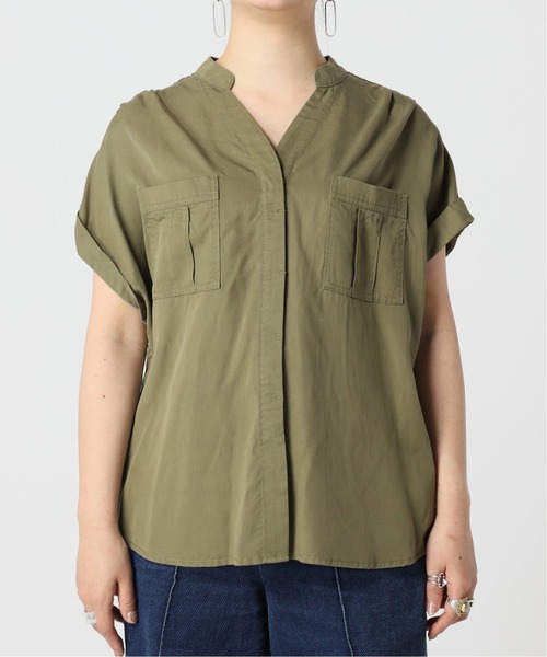 B.C STOCK（ベーセーストック）の「リヨセルスキッパーシャツ（シャツ/ブラウス・レディース・ブラック/カーキ・FREE）」の21枚目の写真