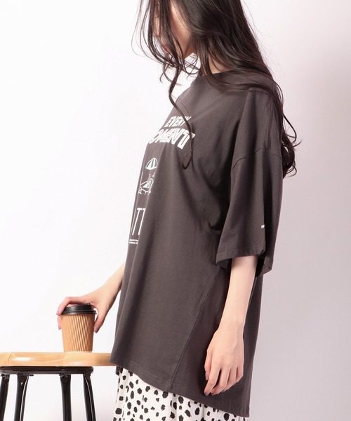 FUNALIVE（ファンアライブ）の「BF2 select SAコットン ビッグシルエット シロクマ 刺繍 半袖 Tシャツ（Tシャツ/カットソー・メンズ・ホワイト/ブラック/ピンク/グリーン・LL/M/L）」の19枚目の写真