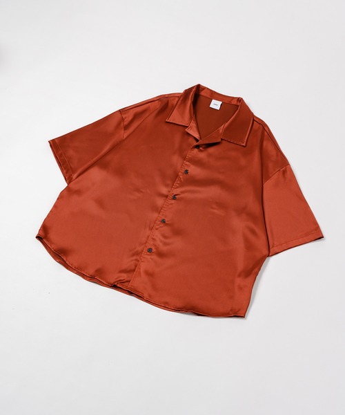 neez.（ニーズ）の「オーバーサイズサテンシャツ（シャツ/ブラウス・メンズ・ホワイト/ブルー/ミント/テラコッタ・SMALL/MEDIUM/LARGE）」の18枚目の写真