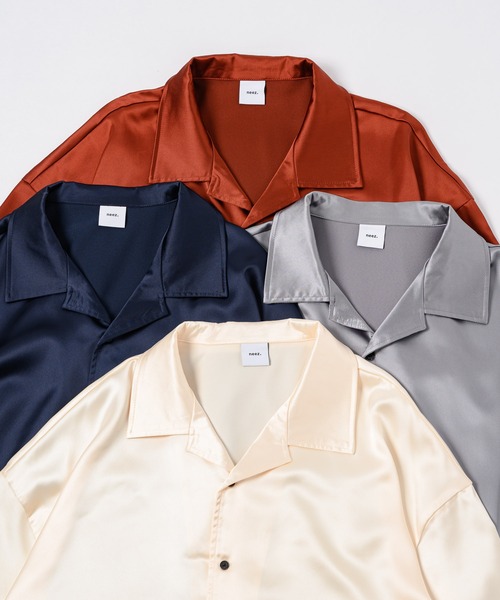 neez.（ニーズ）の「オーバーサイズサテンシャツ（シャツ/ブラウス・メンズ・ホワイト/ブルー/ミント/テラコッタ・SMALL/MEDIUM/LARGE）」の21枚目の写真