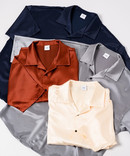 neez.（ニーズ）の「オーバーサイズサテンシャツ（シャツ/ブラウス・メンズ・ホワイト/ブルー/ミント/テラコッタ・SMALL/MEDIUM/LARGE）」の22枚目の写真