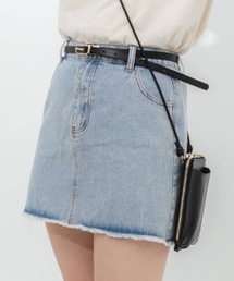 nemne store（ネンネストア）の「クラッシュデニム台形ミニスカート（スカート）」