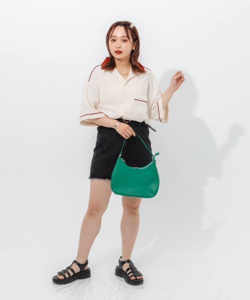 nemne store（ネンネストア）の「クラッシュデニム台形ミニスカート（スカート・レディース・ブラック/オフホワイト/ブルー・SMALL/MEDIUM）」の15枚目の写真